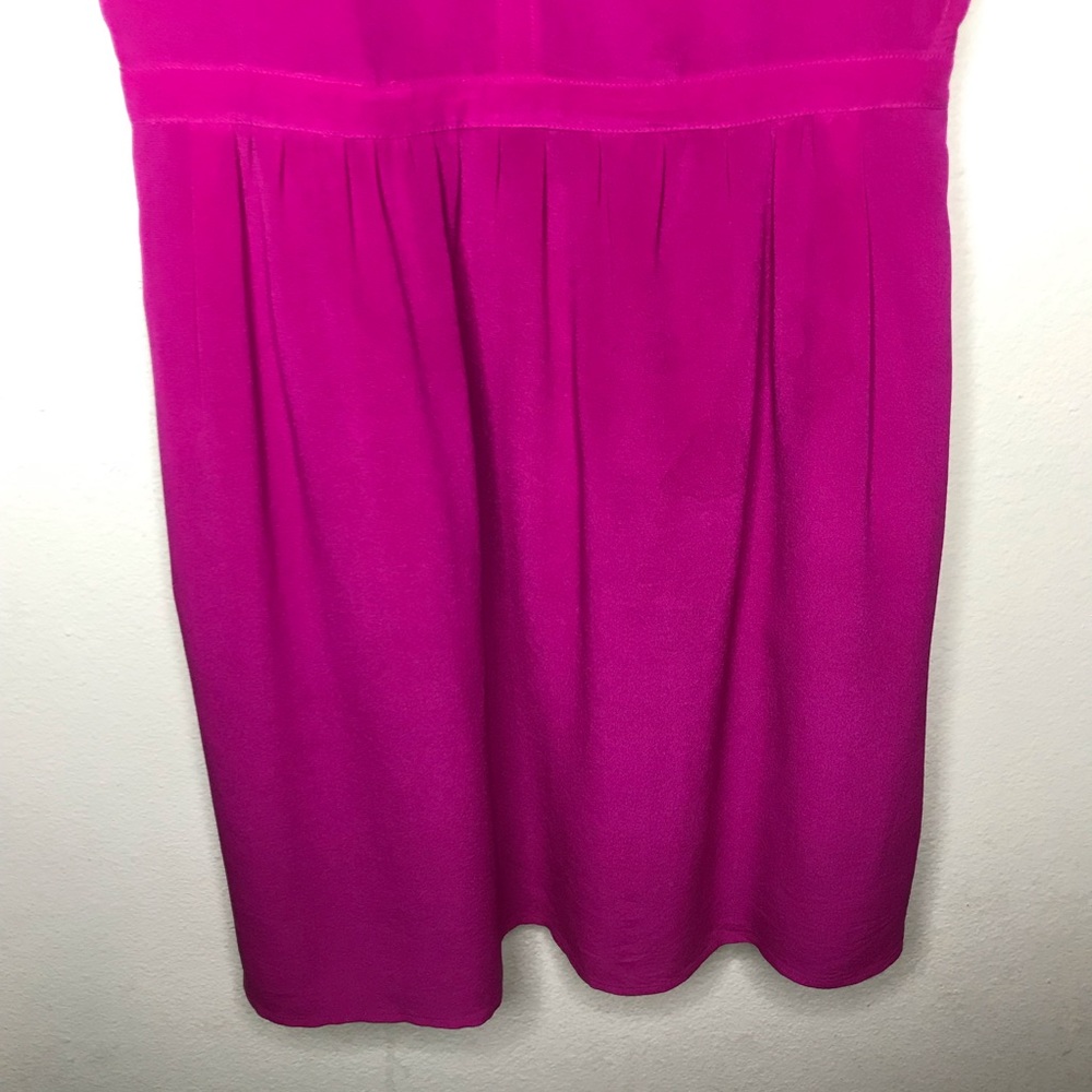 MADEWELL fuchsia casi silk dress size 6 - Picture 4 of 8